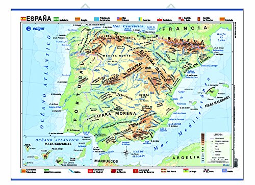 España, físico/político: Mapas Póster () (Cartografía)